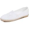Feversole Round Toe Lace Ballet Crochet Flats,Scarpe comode e Traspiranti da Donna all'Uncinetto Tela Bianco Maglia Uncinetto Juta 37 EU