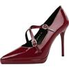 Generic Pompe da Donna, Punta di Diamante Tacco Alto 11Cm Partito Tacchi A Spillo Scarpe Piattaforma
