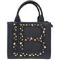 Laura Biagiotti Borsa da Donna, Borchie, Doppi Manici, Tracolla Regolabile Rimovibile, 22 x 21 x 9 cm