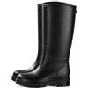MIXSEN Stivali di Gomma Donna Pioggia Alti Impermeabile Wellington Boot Rain Boot Giardino Stivali(Nero,37EU)