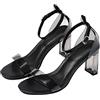 JOJOJ Sandali da Donna alla Moda con Tacchi Alti Trasparenti Nudi Neri Scarpe Taglia Grande 43 Sandali di Base for Feste estive for Ragazza