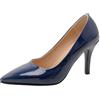 Asterisco Décolleté a Spillo da Donna Tacco Alto Scarpe Appuntito Senza Chiusura Semplici Scarpe da Festa, B71861Ss Dark-Blu Numero 39 EU/40Cn
