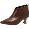 CHICMARK Stivaletti da donna autunno/inverno con punta a punta e tacchi Kitten, marrone scuro., 38 EU
