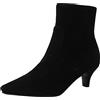 Lroey Reoly Stivaletti da Donna con Tacco a Gattino, Stivaletto Tacco Medio Appuntito Polacchine Zip 082 Nero Numero 36 EU