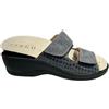 VIRGO FIRENZE Ciabatte Donna con plantare in pelle Estraibile Traspirante Antibatterico tomaia Regolabile con doppio Strappo Pantofole Made in Italy antishock