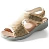 STRAPPO SOFT Sandali Donna Comfort Ortopedici con Strappo Regolabile Ideale per Anziani Tomaia Mesh Traspirante Zeppa 4,5 cm Suola Ammortizzata Antiscivolo Ideali Piedi Sensibili Estate