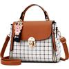 DIRRONA Carino Borsa a Mano Moda Casuale Borsa a Tracolla Donna Borse a Spalla Viaggiare Lavori PU Pelle Tote Borse Reticolo Borsa Donna Giallo
