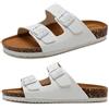 Torotto Pantofole da uomo, zoccoli, sandali, ciabatte da casa, infradito piatte, scarpe estive per adulti, ciabatte, scarpe da lavoro, comode, classiche, bianco, 42 EU