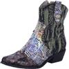 Laura Vita - HICNIO20 - Stivaletti Texani bassi in pelle stampata, con zip laterale. Donna. Bronzo. EU (Bronzo, Sistema Taglie Calzature EU, Adulto, Donna, Numero, Media, 38)
