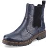 Rieker Donna Stivaletti Z3561, Signora Stivaletti Chelsea,bottini,Stivaletti,Stivaletto,Stivaletto Slip-on,Piatto,Boots,Blu (Blau / 14),41 EU / 7.5 UK
