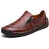 Moodeng Mocassini Uomo Pelle Estivi Classic Scarpe Loafers Slip On Scarpe da Guida Scarpe da Barca (Marrone Scuro, Numeric_45_Point_5)