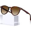Carfia Occhiali da sole vintage da donna Polarizzati UV400 Protettivi per il viso piccolo Occhiali da sole in acetato CA5286