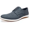 Allthemen Scarpe Stringate da Uomo Business Eleganti Basse Oxford Casual Derby Traspiranti Estate Blu Navy 41