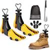 MoeQuliee 2 Allarga Scarpe Donna Uomo - Tendiscarpe a 4 Direzioni, Larghezza e Lunghezza Regolabili, Forme per Scarpe per Allargare Scarpe Strette, Sneakers, Stivali Bassi e Scarpe da Trekking (Giallo, 36-41)
