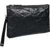Balidiya Pochette in vera pelle per uomo borsa da polso borsa da lavoro grande borsa a busta, nero, Large