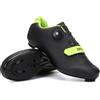 Treer Scarpe Ciclismo Strada con Blocco Pedale, Unisex Scarpe MTB Uomo & Donna, Traspiranti Scarpe da Equitazione, Scarpe MTB Road SPD, Scarpe da Ciclismo da Bici 39 EU Nero Verde