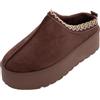 Toocool Sabot Scamosciati Donna Pelliccia Interna Flatform Zeppa Caldi H-3 [B310 Marrone,38]