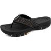 ChayChax Infradito Uomo Scarpe da Spiaggia e Piscina Antiscivolo Sandali Sportivi Pantofole Ciabatte da Mare Gomma Suola per Sostegno dell'Arco,Nero,47 EU