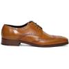 Infinity Leather Scarpe da Uomo Rogue Antique Luca Tan in Pelle Marrone Scuro, Stile Oxford Derby Brogue, Formali, da Sposa e da Ufficio
