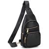 VX VONXURY Zaino Monospalla Sling Donna, Borsa a tracolla Piccolo, Multiuso Marsupi a Tracolla in Pelle PU con Tracolla Regolabile Nero