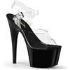 Pleaser Adore-708, Sandali Aperti Donna, Trasparente Clr Blk, 36 EU