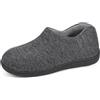 ULTRAIDEAS morbide Pantofole da Donna in Memory Foam con Retro Chiuso con Calda Fodera in Pile, Scarpe da casa in Cotone Misto Lana con Suola in Gomma Antiscivolo per Interni all'aperto, grigio, 40EU