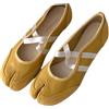 Generic JCVBN - Ballerine da donna con punta divisa, colore nero, argento, rosso, ballerina, tabi, scarpe da passeggio Mary Jane, scarpe estive, Giallo, 39.5 EU