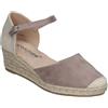 amarpies | Espadrillas Donna - Yute con Fibbia - Espadrilles Stilosi - Cuneo medio e confortevole - Versatile - Modello ACX26481, marrone, 37 EU