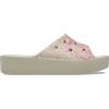 Crocs Donna Classic Platform Slide Ciabatta, Bone/Multi, 39/40 EU