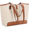 SENDEFN Borse Tote a Mano Donna, Borsa a Tracolla in Pelle Vegana, Borse Shopper Impermeabile per Computer, Borsa a Mano per Shopping Viaggi Lavoro Ufficio