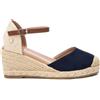 XTI - Sandali con zeppa Donna Blu navy - Scarpe comode e versatili - Moda casual - Modello 14074609 (Misurare 40)