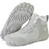 Mishansha Scarpe Invernali Barefoot Uomo Donna Stivali Neve Comode Caldo Stivaletti Inverno Antiscivolo Flessibile Scarponcini con Imbottitura Calda, Verde Grigiastro 48EU