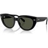 Ray-Ban Occhiali da sole donna Rb2286 Doreen Square, nero/verde., 49 mm