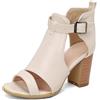 Asterisco Sandali da Donna Tacco Alto a Blocco con Cinturino Alla Caviglia 240140 Sandals, Numero 32-48