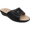 Generico Tiglio Ciabatte Donna Estive in Vera Pelle, Pantofole con Strappo Regolabile, Suola Memory AntiShock Estraibile (NERO, Sistema Taglie Calzature EU, Adulto, Donna, Numero, Media, 38)