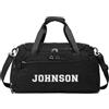 jewelora Borsa da Viaggio Grande con Nome Borsa Tote Personalizzata Regali per Uomini Donne Borsa da Viaggio Regolabile Borsa Sportiva (B-nero)