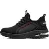 Rona Shoes Scarpe Antinfortunistiche Scarpe da Lavoro Antinfortunistiche Comode Leggere Comode Uomo Donna Luna Black EU 36
