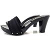 Kiara Shoes Zoccolo Nero con Tacco 8 cm - K5501 Nero