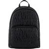 Armani Exchange Zaino da uomo Essential, Jim, sostenibile, con logo in rilievo, taglia unica, Nero, Taglia unica