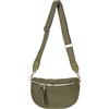 styleBREAKER Borsa a spalla mezzaluna in tessuto teddy | Borsa a tracolla 30x17x9 cm, zip a 2 vie, tasca interna, tracolla regolabile 85-134 cm