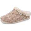 Fly Flot Bio Style Woman, Ciabatta Invernale con Tomaia in Pet Riciclato, Trama a Maglia, Motivo a Trecce, Sottopiede Antischock, Sandali Donna, 38 EU