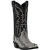 DSFIHJO Stivali da cowboy uomo con motivo a serpente, fatti a mano, stivali a metà polpaccio, retrò a punta, taglie forti 38-48, scarpe unisex Botas(Silver,42)