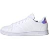 adidas Advantage K, Sneaker Unisex - Bambini e ragazzi, Cloud White Silver Metallic Cloud White, 36 2/3 EU