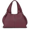 ACUYE Borsa Tote Donna Pelle Ecopelle Rosso Borgogna, Mini 23cm, Tracolla Regolabile, Autunnale