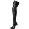 Generic Stivali Alti Fino Alla Coscia Con Tacco A Spillo Per Donna, Stivaletti Impermeabile Antiscivolo Stivali Alti Eleganti In Pelle Con Punta Affilata E Cerniera Per Gonna Da Abito Da Festa Nuziale 11 cm