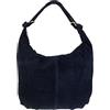 Girly Handbags Borsa a tracolla da donna in vera pelle scamosciata italiana