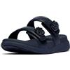 Fitflop Sandali da donna F-mode Go Beadie-button Adj. Flatform 2-bar SlidesSandal, Marina Militare, 41 EU