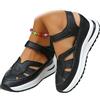 MASHANGGOU Sandali da donna Hollow Out Breathable Platform Wedge Sandals Sneakers, Sandali da donna Closed Toe Sandals, Summer Gladiator Roman Sandal, Nero , 39 EU Larga