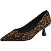 CUTEHEELS Decolleté da donna con motivo leopardato, con punta a punta, accattivanti per feste o eventi di lavoro, delicate sulla pelle e stabili