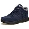 Axcone Stivali Uomo Donna Invernali Impermeabili Trekking Outdoor Caldo Cotone Scarpe Piatto Caviglia Stivaletti Neve - 6919 Blu 41EU